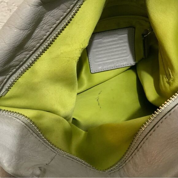 Coach Madison Isabelle Leather Hobo Purse Handbag Gray Crossbody 21224 - Picture 11 of 14